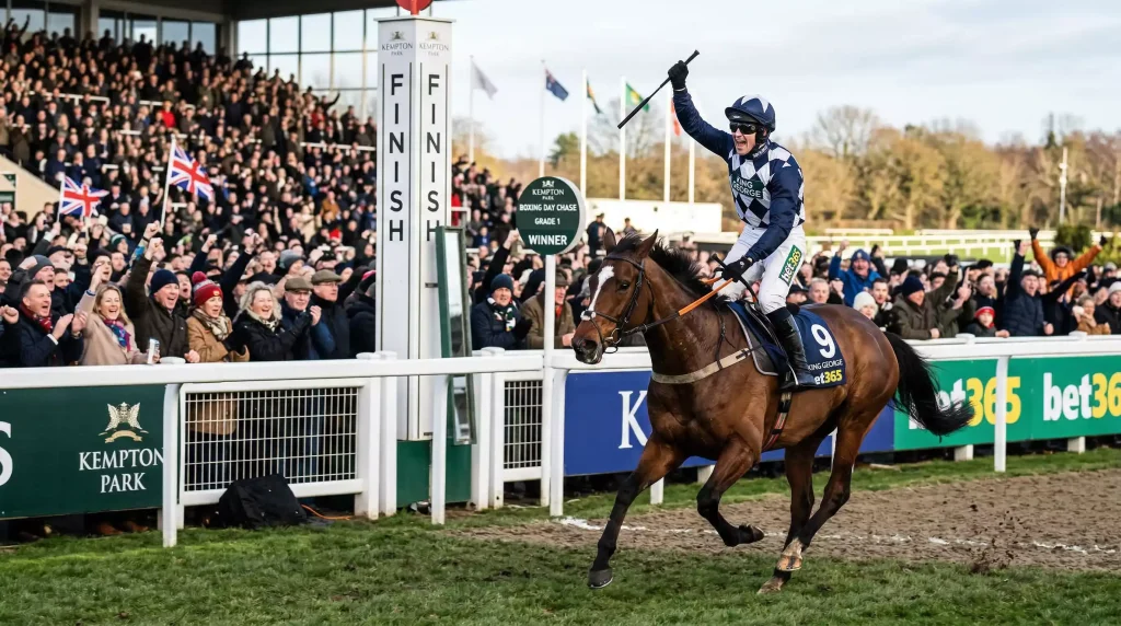 Kauto Star winning at Kempton Park King George VI Chase