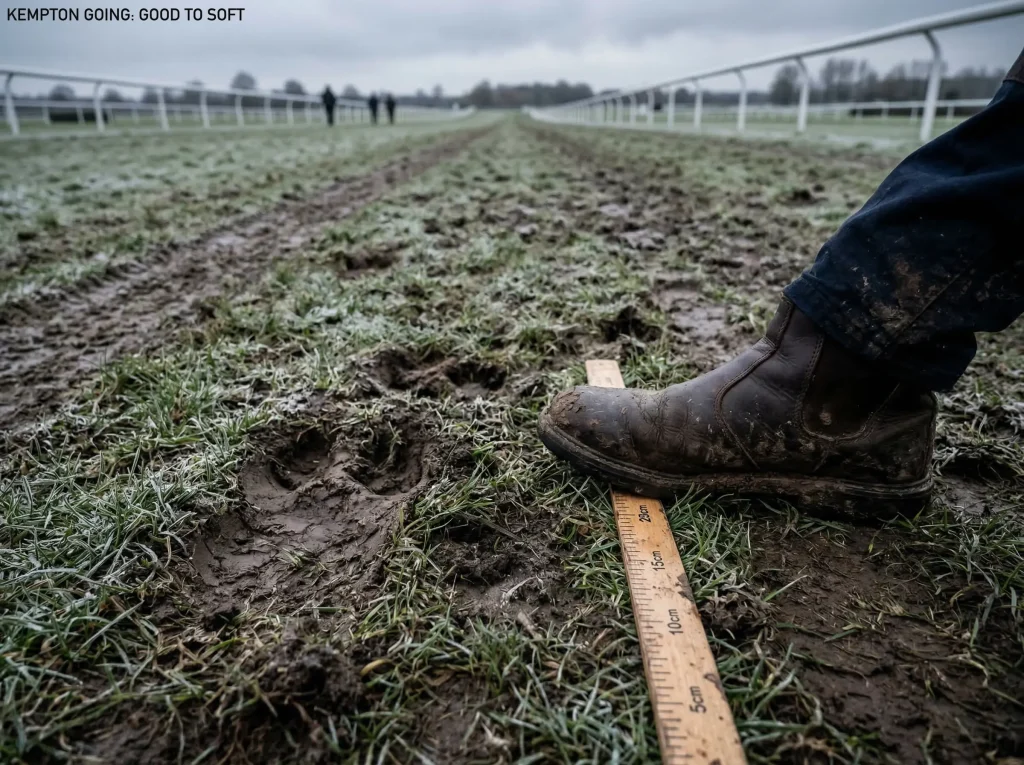Kempton Park racecourse ground conditions in winter