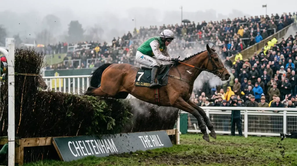 Steeplechaser competing for King George and Gold Cup double